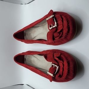 Alex Marie size 11 red leather moccasins with sole